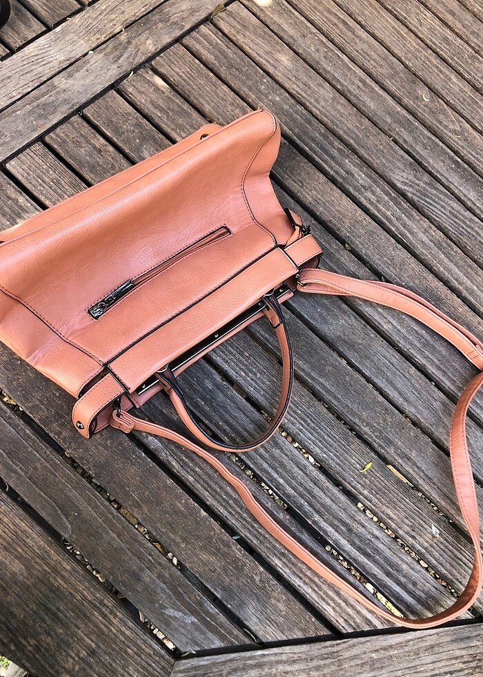 Somon rengi çanta - Görsel 2