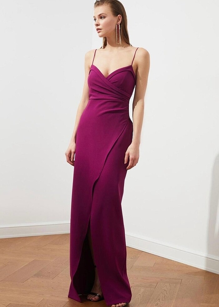 Mürdüm Gece Elbisesi - Görsel 2