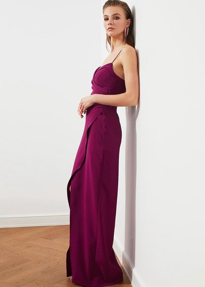 Mürdüm Gece Elbisesi - Görsel 3