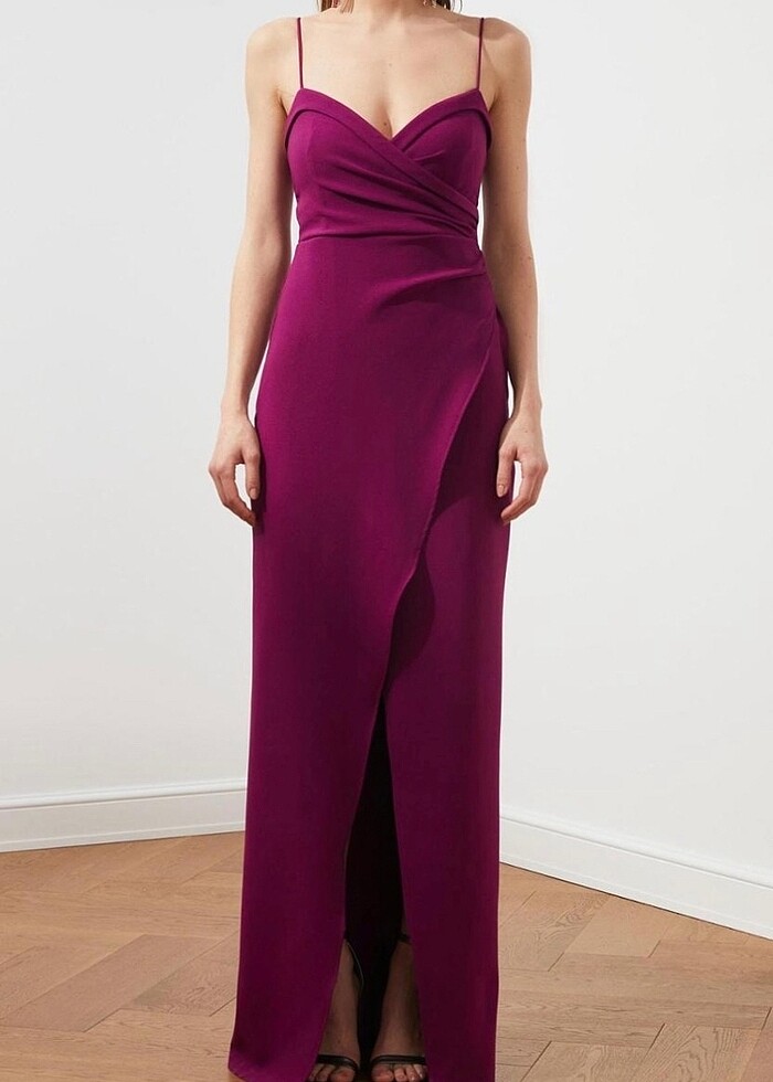 Mürdüm Gece Elbisesi - Görsel 5