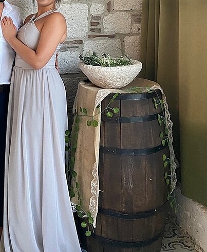 Gri Gece Elbisesi - Görsel 7