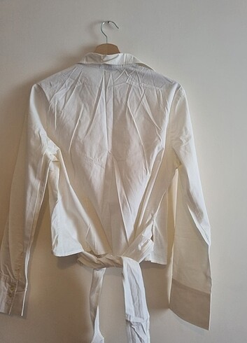 universal Beden Zara Beyaz Belden Baglamali Gömlek 