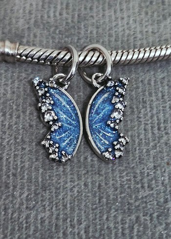 Pandora New ışıltılı kelebek kanatları charm - Görsel 2