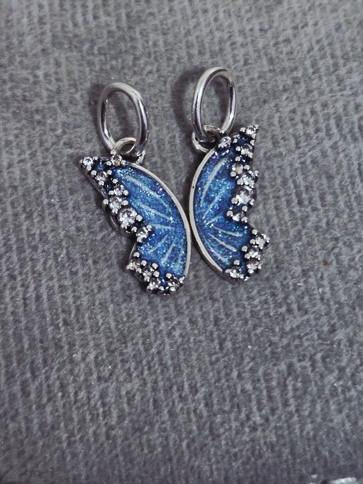 Pandora New ışıltılı kelebek kanatları charm - Görsel 3