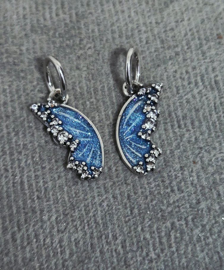 Pandora New ışıltılı kelebek kanatları charm - Görsel 4