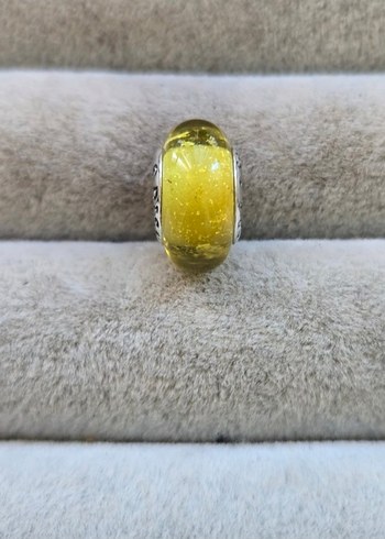 Beden sarı Renk Pandora Belle ışıltılı murano charm