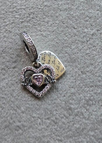  Beden pembe Renk Pandora ışıltılı kalp mom charm
