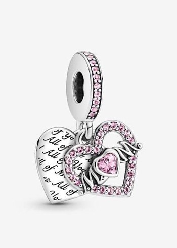 Pandora ışıltılı kalp mom charm