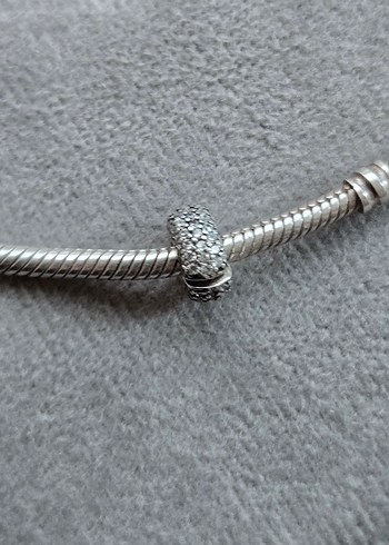  Beden gri Renk Pandora New ışıltılı pave mini klips charm