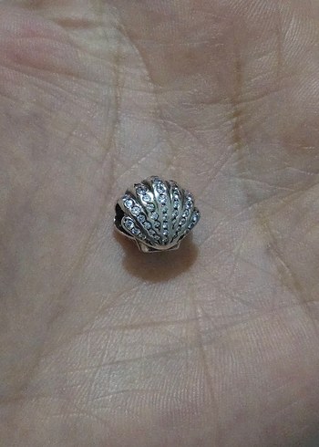  Beden gri Renk Pandora ışıltılı deniz kabuğu charm
