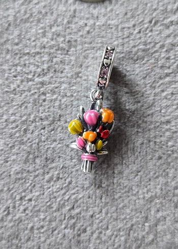 çiçek buketi gümüş charm - Görsel 3