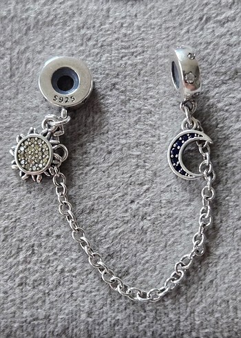 ay ve güneş güvenlik zinciri charm - Görsel 4