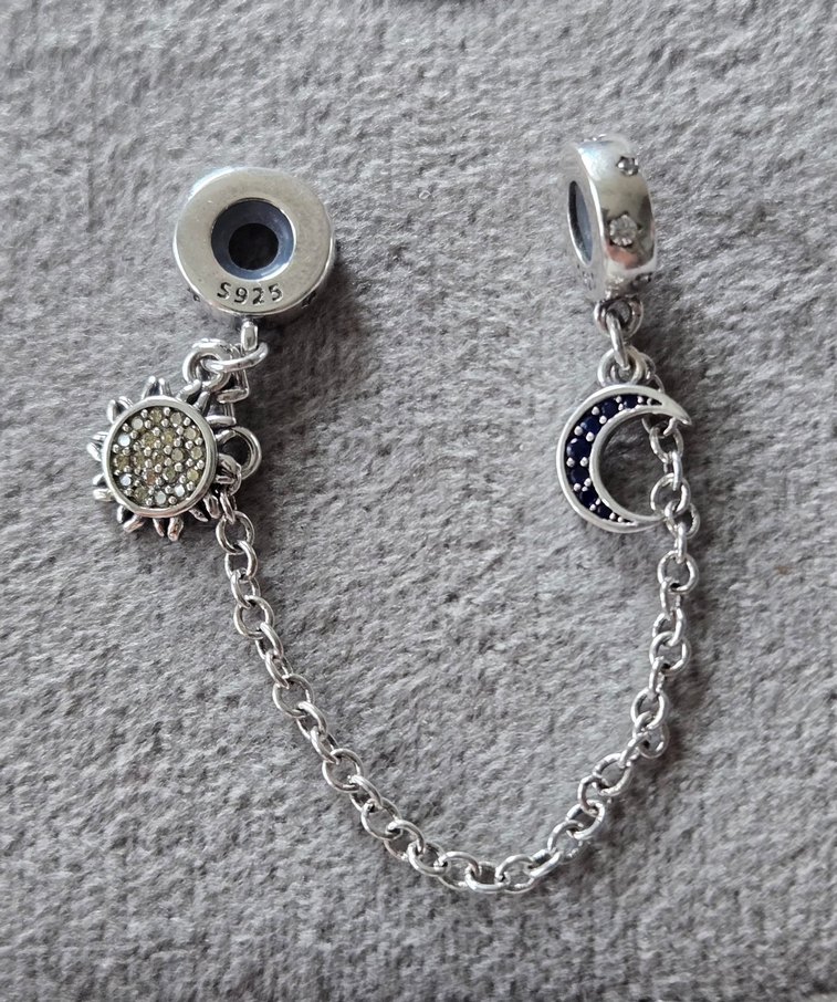 ay ve güneş güvenlik zinciri charm - Görsel 4