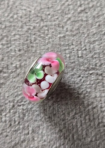renkli çiçekli murano charm - Görsel 4