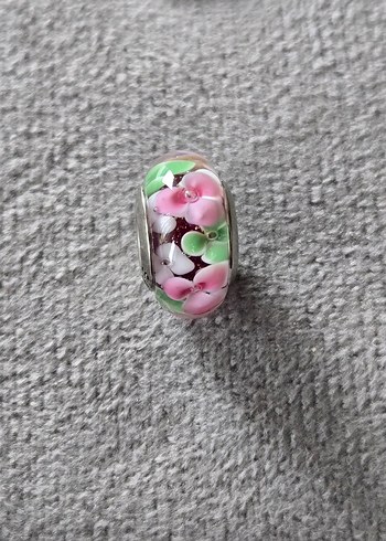 renkli çiçekli murano charm - Görsel 3