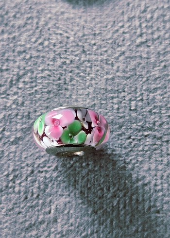 renkli çiçekli murano charm - Görsel 5