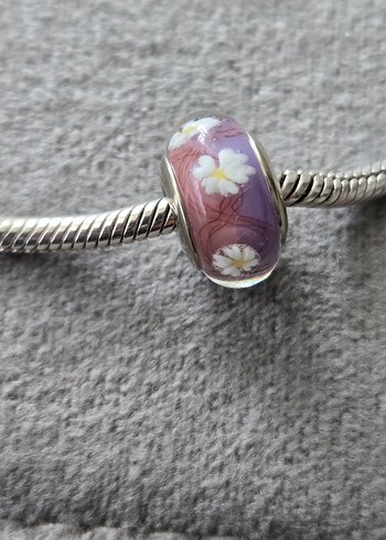 renkli papatyalı murano charm - Görsel 3