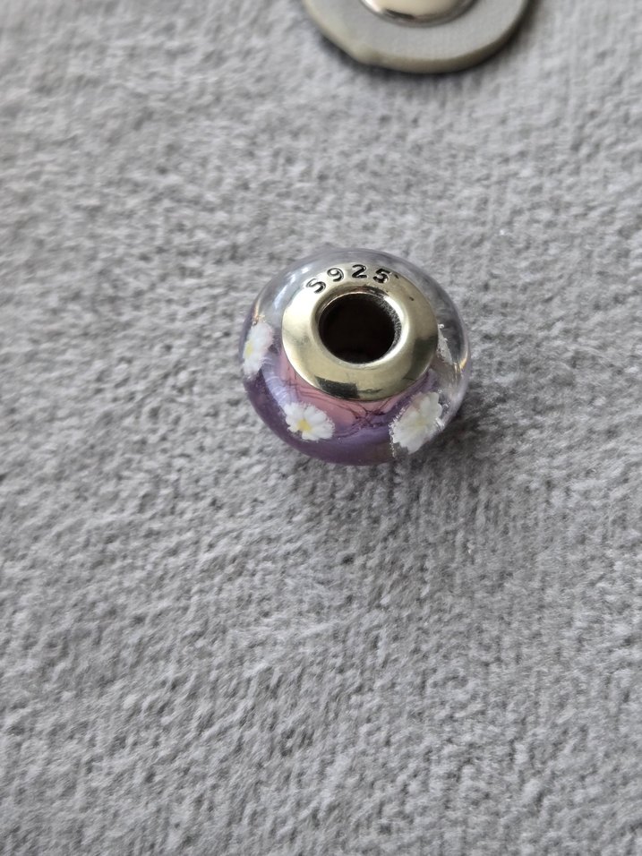 renkli papatyalı murano charm - Görsel 5