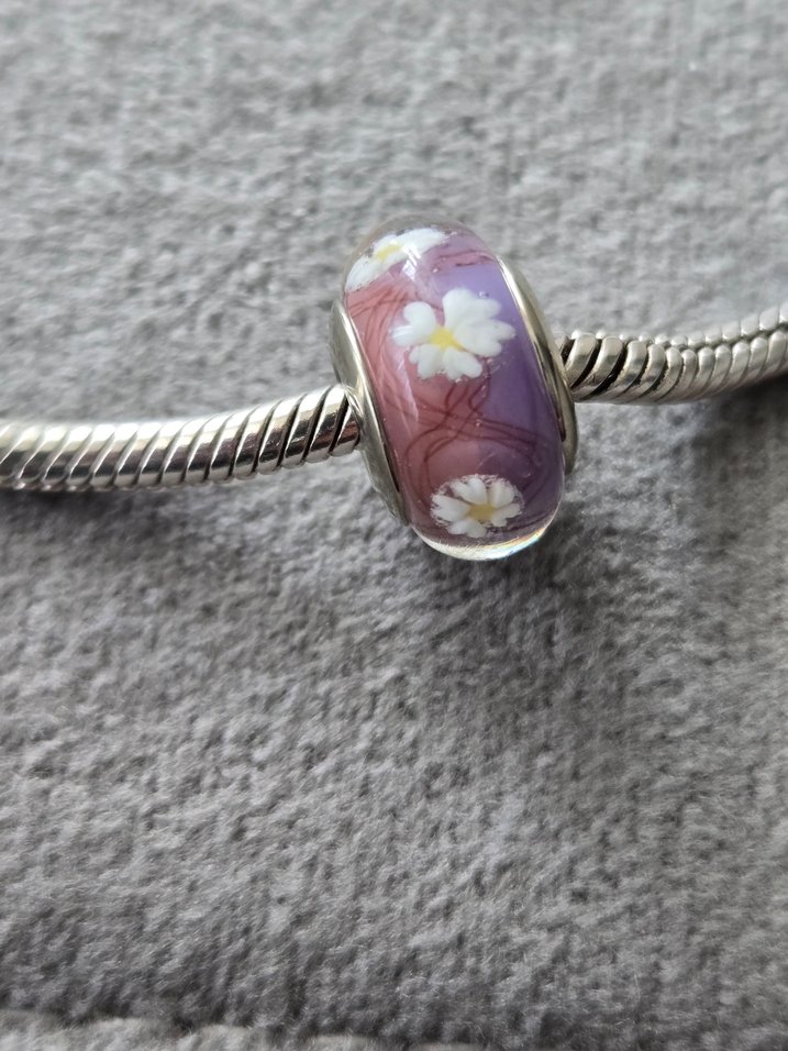 renkli papatyalı murano charm - Görsel 3