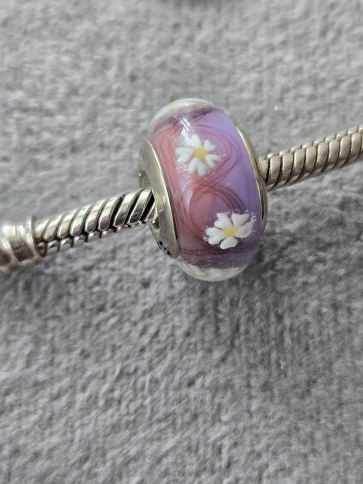 renkli papatyalı murano charm - Görsel 4