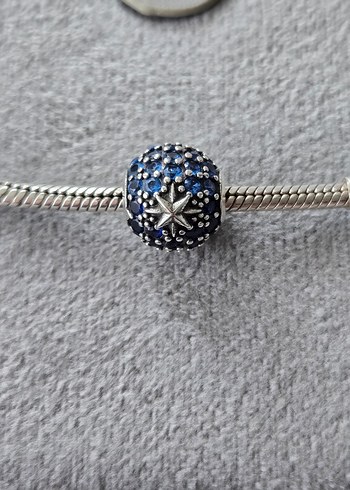 çift renk pave kuzey yıldızı charm - Görsel 2