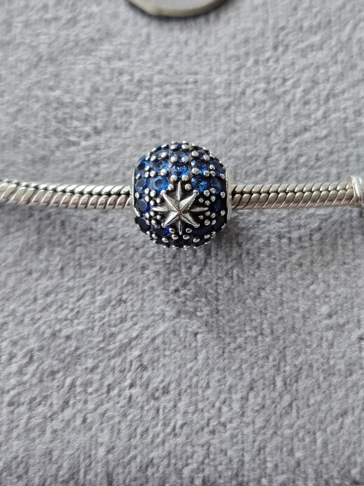 çift renk pave kuzey yıldızı charm - Görsel 2