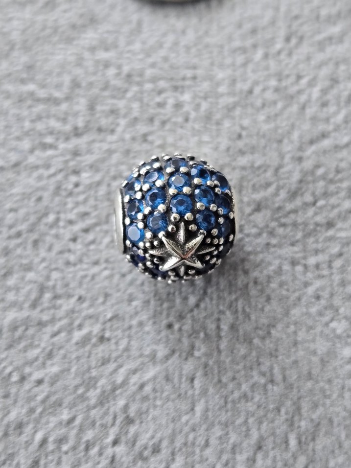 çift renk pave kuzey yıldızı charm - Görsel 4