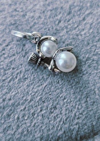 kardan adam gümüş charm - Görsel 5