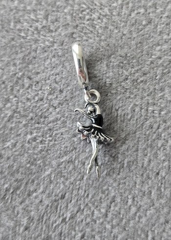dans eden balerin gümüş charm - Görsel 5
