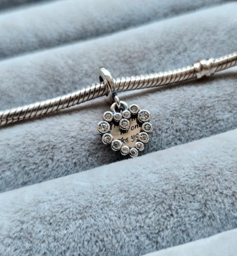 ışıltılı kalp çift sallantılı charm - Görsel 2