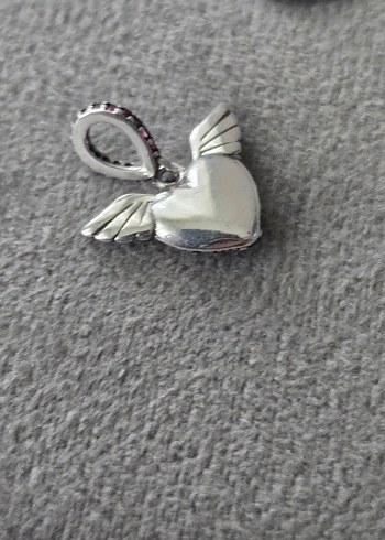 melek kanatlı kalp charm - Görsel 5