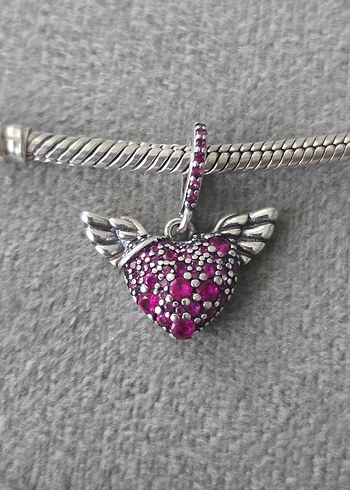 melek kanatlı kalp charm - Görsel 2