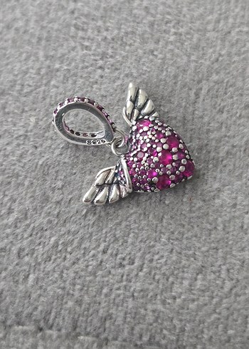 melek kanatlı kalp charm - Görsel 4