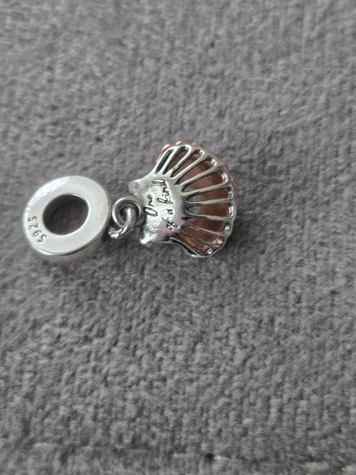 incili istiridye gümüş charm - Görsel 5