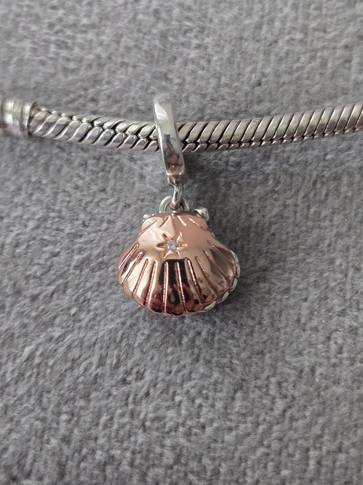 incili istiridye gümüş charm - Görsel 2