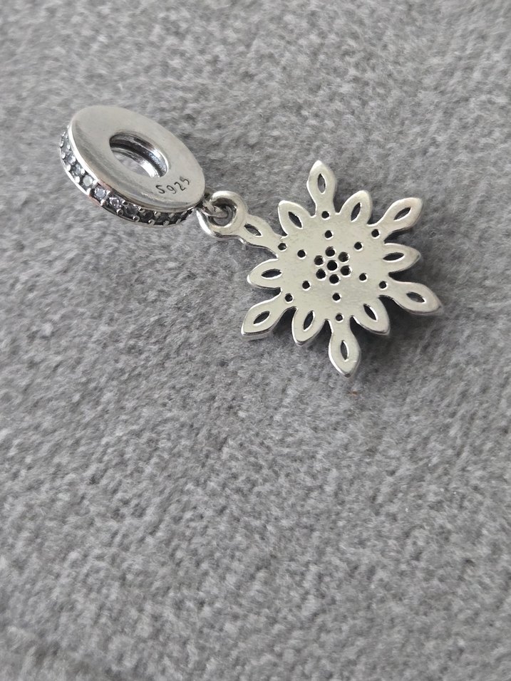 ışıltılı mavi kar tanesi charm - Görsel 5
