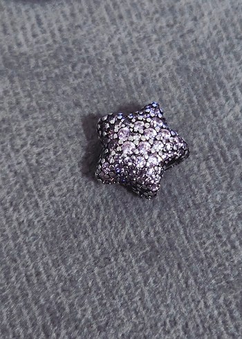 ışıltılı pave pembe yıldız charm - Görsel 3