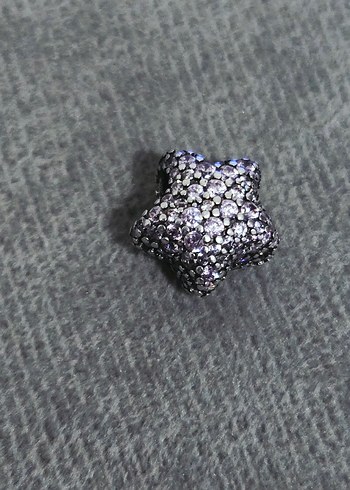 ışıltılı pave pembe yıldız charm - Görsel 4