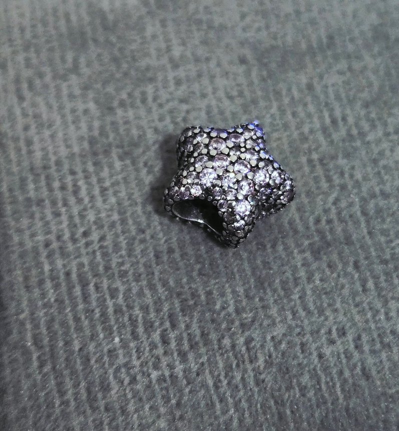 ışıltılı pave pembe yıldız charm - Görsel 5