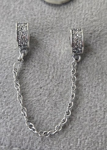 ışıltılı kalp güvenlik zinciri charm - Görsel 3