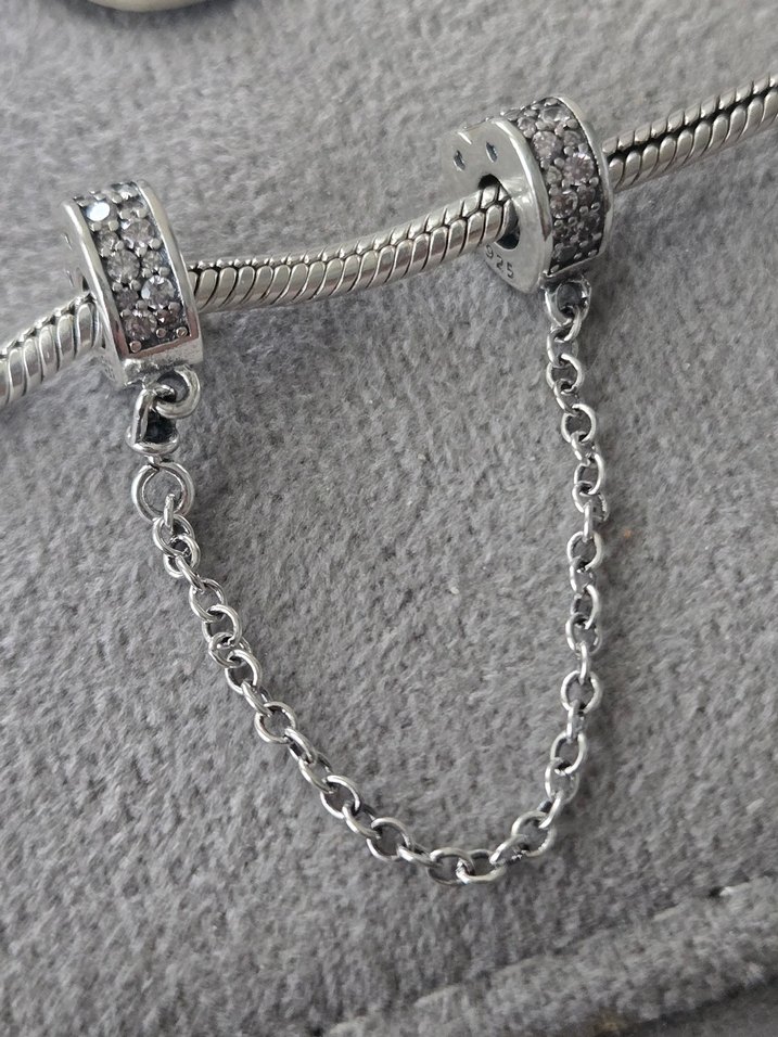 ışıltılı kalp güvenlik zinciri charm - Görsel 2