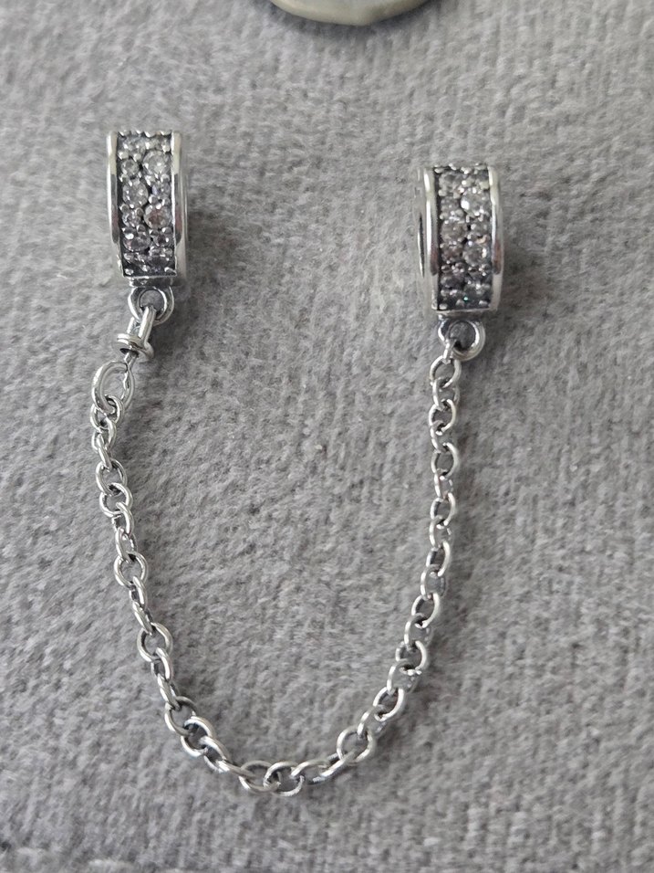 ışıltılı kalp güvenlik zinciri charm - Görsel 3