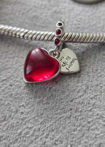 Ruh eşimsin kırmızı kalp charm - Görsel 2