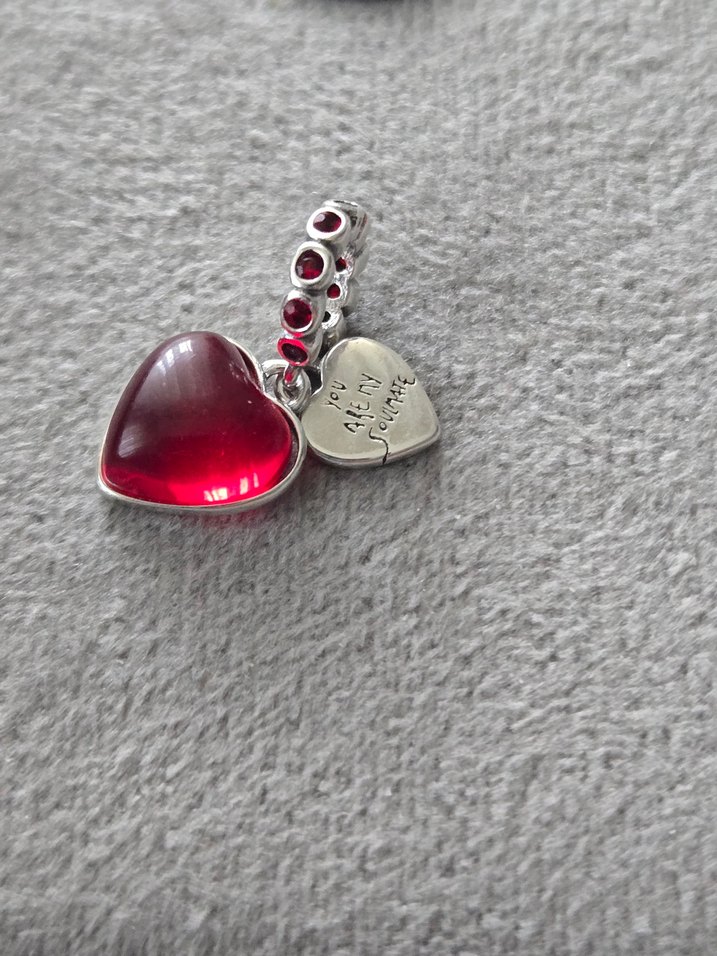 Ruh eşimsin kırmızı kalp charm - Görsel 4