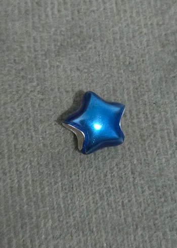 metalik mavi yıldız charm - Görsel 3