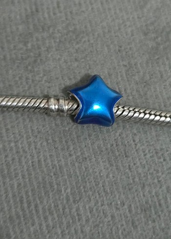 metalik mavi yıldız charm - Görsel 2