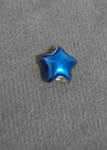 metalik mavi yıldız charm - Görsel 4