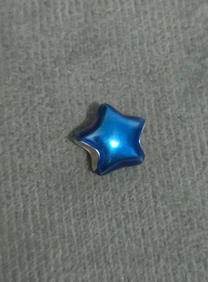 metalik mavi yıldız charm - Görsel 3