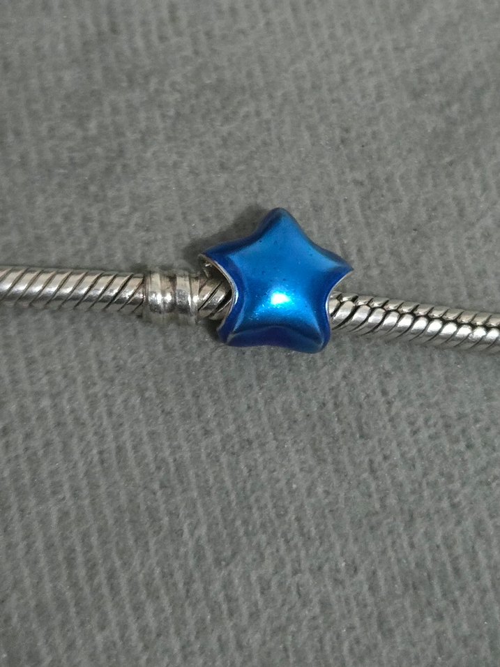 metalik mavi yıldız charm - Görsel 2