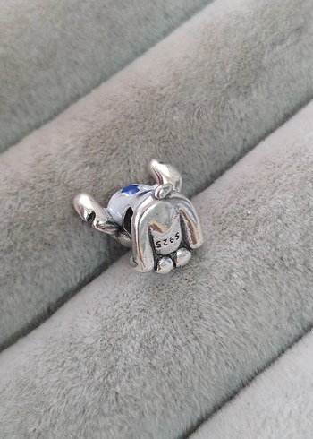 ışıltılı stitch gümüş charm - Görsel 6